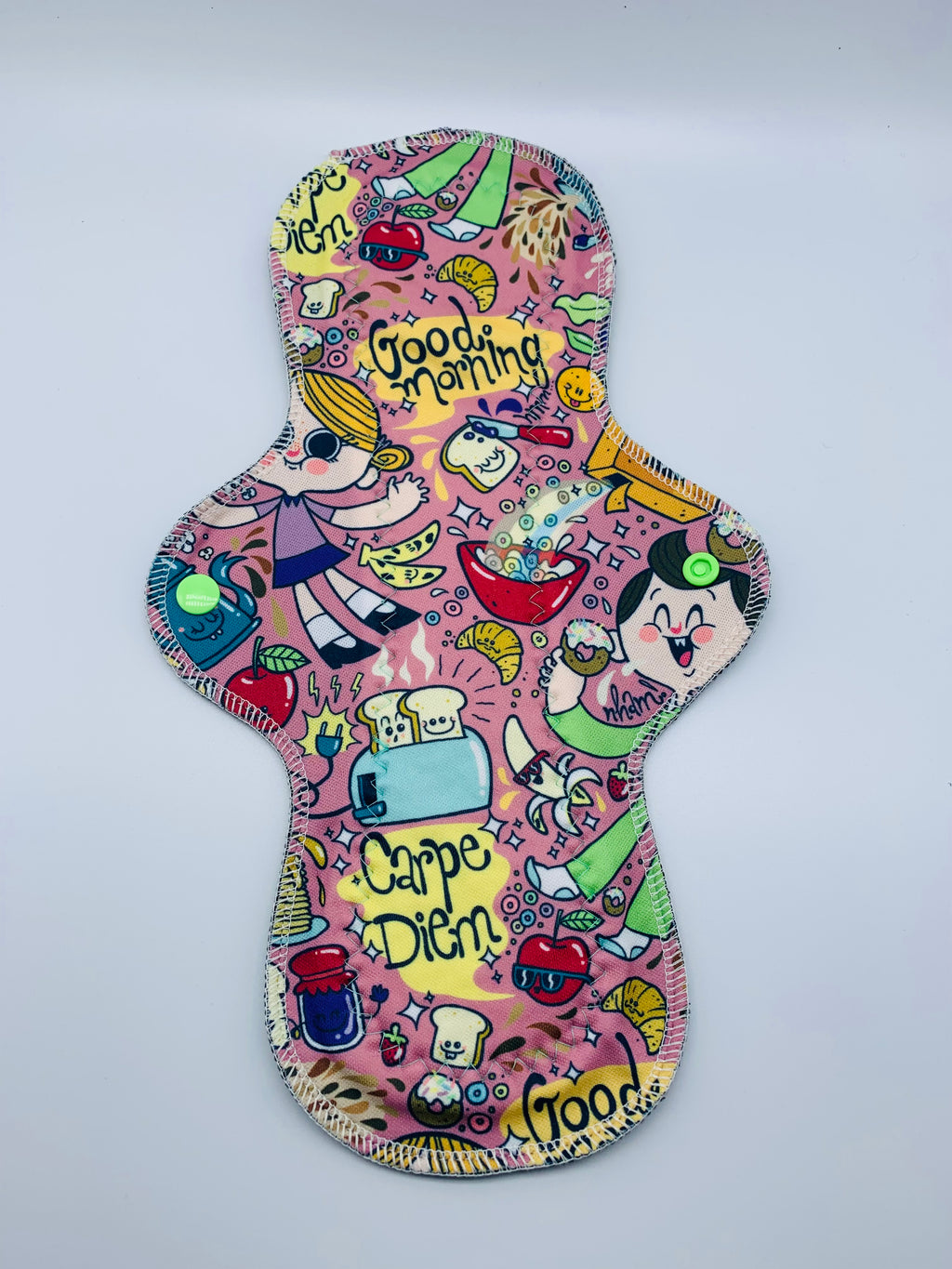 12” Light flow cloth reusable pad “seize the day”